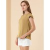 INSPIRE CHIC Women's Work Business Casual Plain Cap Sleeve Blouse - 4 of 4