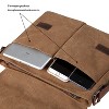 Vintage Canvas Satchel Messenger Bag for Men Women,Travel Shoulder bag 13.5" Laptop Bags Bookbag (Coffee) - 4 of 4
