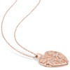 EVERLY JEWELRY | Rose Plated Sterling Silver 5/8ct White Topaz Heart Locket Necklace, 18 inc - 4 of 4