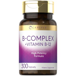 Carlyle Vitamin B Complex with B12 | 300 Tablets - 1 of 4