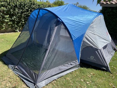 Outbound 8 Person 3 Season Lightweight Easy Up Dome Tent With Heavy Duty  600 Mm Coated Rainfly, Front Canopy, And Mesh Wall, Light Blue & Navy :  Target