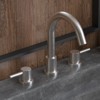 Bathroom Faucet 8 Inch – Widespread Sink Faucet with Smooth Curve Spout, 2 Handles, 3-Hole Mount, Includes CUPC Certified Lines & Pop-Up Drain - 3 of 4