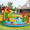 Costway Kids Inflatable Water Slide Bounce Park Splash Pool with Water Cannon & 550W Blower - 2 of 4