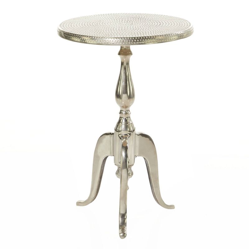 Hammered Metal Accent Table Silver - Olivia &#38; May, 1 of 8