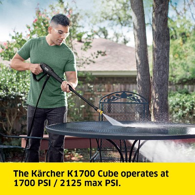Karcher Compact Yellow and Black Electric Pressure Washer with PVC Hose