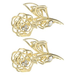 Unique Bargains Women's Metal Hair Claws 4.45"x2.32"x1.18" 2 Pcs - 1 of 4