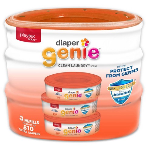 Diaper Genie Diaper Disposal Pail System Refill - Clean Laundry - 3pk - image 1 of 4