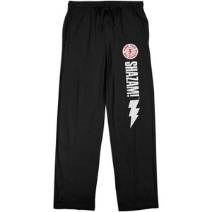 Shazam 2 Fury Of The Gods We Are The Power Men's Black Sleep Pajama Pants - 1 of 4