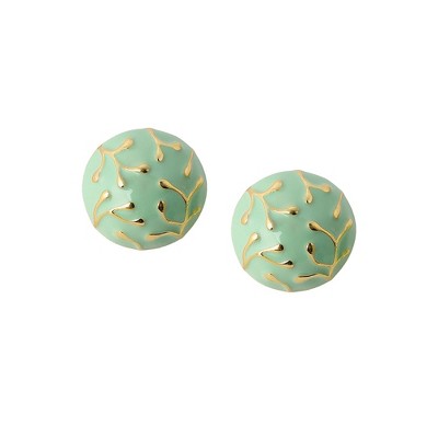Women's The Twig Stud Earrings - Mint Green