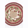 Earth Rugs Cranberries Round Placemat – 15"x15" Hand-Braided Natural Jute Table Mat - 3 of 3