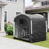 Outsunny Bike Storage Shed Tent, Portable and Waterproof with 210D Oxford Fabric and Carry Bag for 3-4 Bicycles, Black - 3 of 4