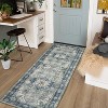 2'x6' Washable Hallway Runner Rug, Vintage Medallion Distressed, Foldable Low Pile, Ideal for Bedroom, Living Room, Laundry Room, Brown - 3 of 4