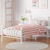 Twin Size Bed Frame with Iron-Art Sweet Heart Headboard & Footboard - 4 of 4