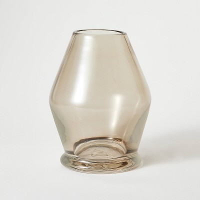 Pedestal Smoky Glass Vase - Threshold™ Designed With Studio Mcgee : Target