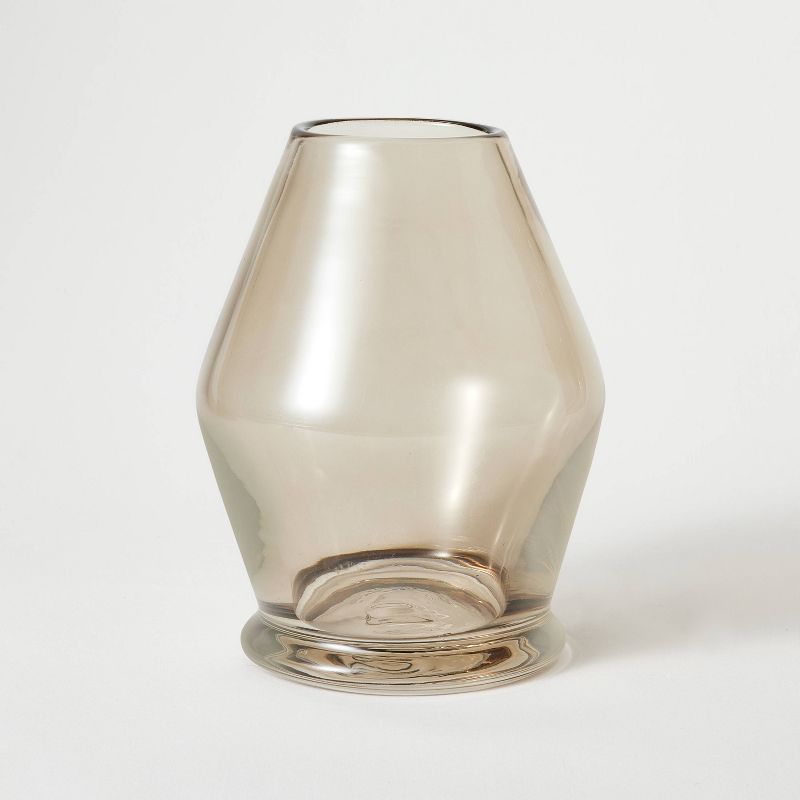 Pedestal Smoky Glass Vase - Threshold&#8482; designed with Studio McGee, 1 of 11
