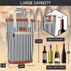 OPUX Two Bottle Wine Bag Carrier Tote, Insulated Leakproof Cooler Travel BYOB Picnic, Gift Men Women Birthday Christmas - 4 of 4