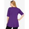 Jessica London Women's Plus Size Stretch Knit Pleated Tunic - 3 of 4