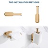 ChicFurnit Bathroom Towel Holder Stainless Steel Self Adhesive Toilet Paper Holder for Easy Install, Gold, 6"*4"*3" - 4 of 4