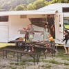 Tangkula 3 Piece Folding Picnic Table Set w/ 6 ft Table & 2 Benches for Yard Camping - 4 of 4