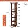 Tree City - Slim 7-Tier 45'' Vertical Wooden Shoe Rack for Entryway, Closet & Small Spaces,Holds 7-10 Pairs - 3 of 4