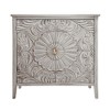 Okak Modern American Dresser for Bedroom with 3 Embossed Drawer, Wooden Chest Storage Cabinet for Living Room Study Hallway Entryway - 4 of 4