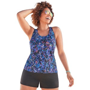 Swimsuits for All Women's Chlorine Resistant Racerback Tankini Top (Plus Sizes Available) - 1 of 4