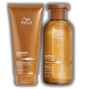 Wella Ultimate Smooth Shampoo (8.4 oz) & Conditioner (6.7 oz) for Dull, Dry and Frizzy Hair, Duo Set Kit - 1 of 2