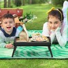 Bed Tray Table with Bamboo Folding Legs, Sofa Breakfast Tray, Serving Tray, Rustic Dark Brown - 4 of 4