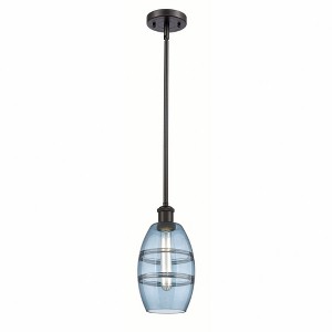 Vaz - 1 Light Stem Hung Mini Pendant In Industrial Style-8.13 Inches Tall and 5.88 Inches Wide - 1 of 1
