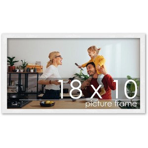 PosterPalooza | 18x10 Wood Frame with UV Acrylic, 6 Finishes: Black, White, Bronze, Silver, Wood, Mahogany - 1 of 4