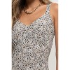 August Sky Women's V-neckline Sleeveless Ditsy Floral Midi Dress - image 4 of 4