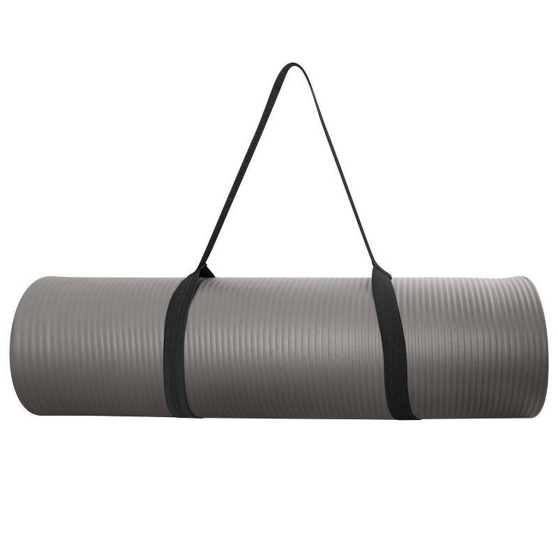 CAP Barbell High Density Yoga Mat with Strap - Gray (3mm), 4 of 6