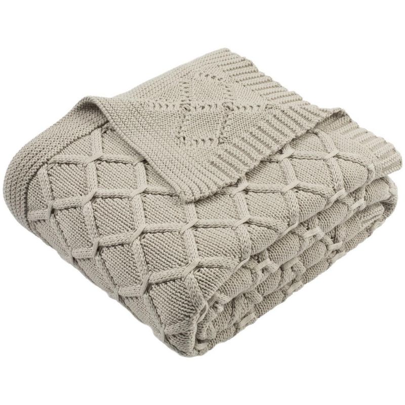 Petal Knit Throw Blanket - Palewisper - 50" x 60" - Safavieh ., 1 of 3