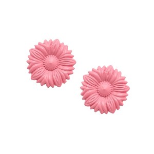 SOHI Women's Pink Sunflower Stud Earrings - 1 of 3