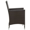 vidaXL Patio Chairs with Cushions 2 pcs Poly Rattan Brown - 4 of 4