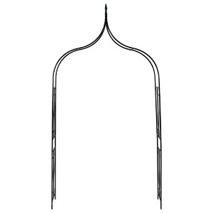 vidaXL Weather-Resistant Garden Arch - Sturdy and Elegant Iron Structure, Ideal for Climbing Plants and Special Occasions, Easy Assemble - Dark Green - 1 of 4