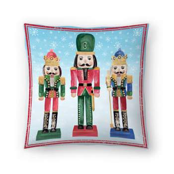 Three Nutcrackers I by Pi Holiday Collection - Minimalist Throw Pillow