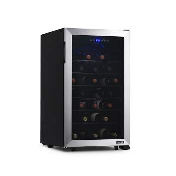 Newair Freestanding 50 Bottle Compressor Wine Fridge in Stainless Steel, Adjustable Racks and Exterior Digital Thermostat