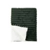 50"x60" Textured Faux Shearling Fur Reversible Throw Blanket Green - London Fog - 3 of 4