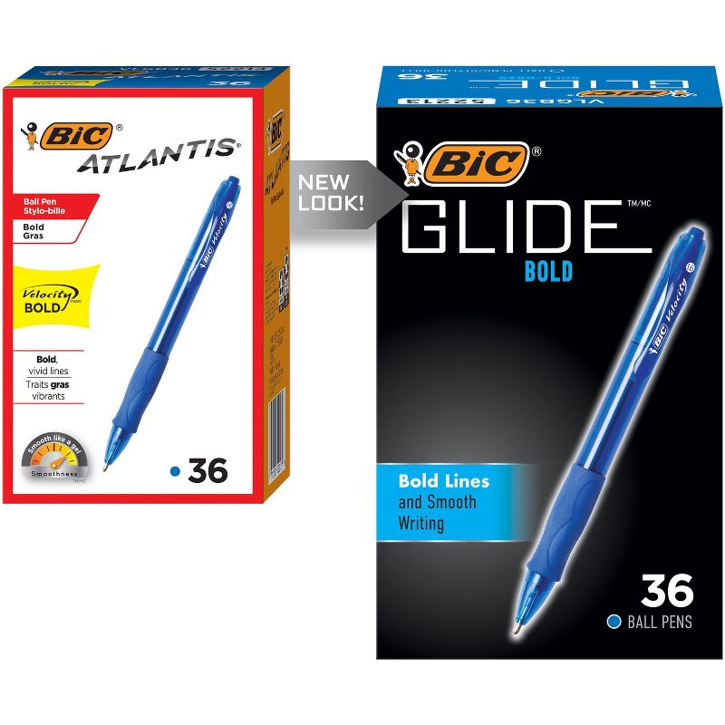 BIC Velocity Retractable Ball Pen Blue Ink 1.6 mm 36/Pack VLGB361BE, 1 of 7