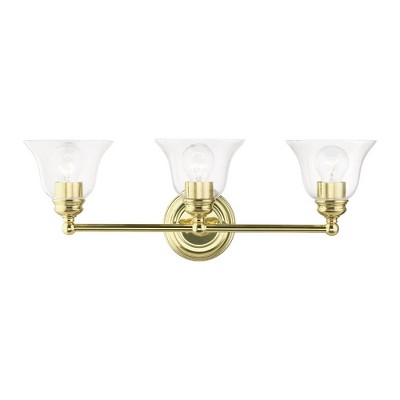 Livex Lighting Moreland 3 - Light Vanity in  Polished Brass