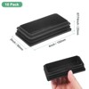 Unique Bargains Chair Leg Bar Stool Plastic Rectangle Hole Tubing End Plug Caps Black - 3 of 4