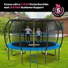 Joyberri Trampoline - ASTM Certified, 8-16ft for kids & adults. Anti-rust, with enclosure net, ladder, LED lights & sprinkler. Safe & fun! - 4 of 4