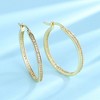 Amy and Annette 14K Gold Hoop Earrings with in and out crystals from Swarovski - 2 of 3