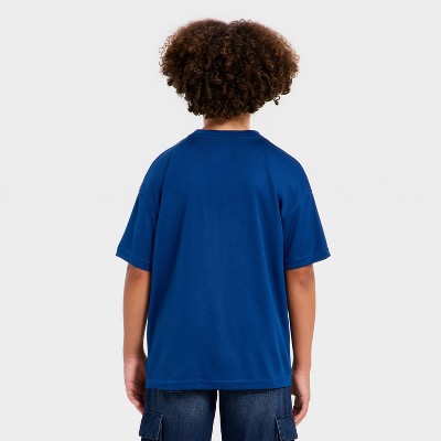 Cat & Jack Boys' Short Sleeve Printed Jersey - Cat & Jack™ Navy Blue M — фото 3