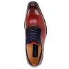 Gino Vitale | Gino Vitale Men's Lace Up Medallion Toe Dress Shoes - 2 of 3