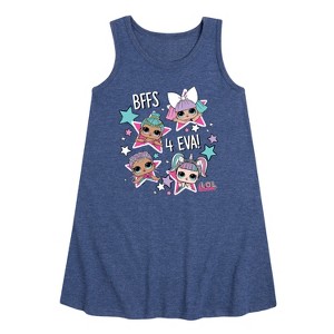 - LOL Surprise! - BFFS 4 EVA Graphic Sleeveless Aline Dress - 1 of 4