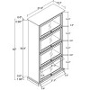 4-Shelf Barrister Bookcase with Glass Doors, Vintage Display Cabinet for Books, Collectibles, Curio Cabinet for Living Room - Koiai - 4 of 4