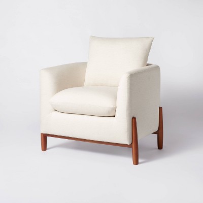 Elroy Accent Chair with Wood Legs Natural Linen - Threshold™ designed with Studio McGee
