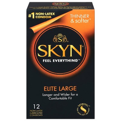 SKYN Elite Large Non-Latex Lubricated Condoms - 12ct